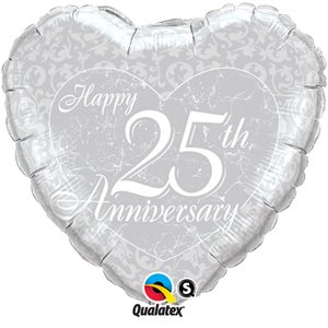 Happy 25th Anniversary Foil Balloon