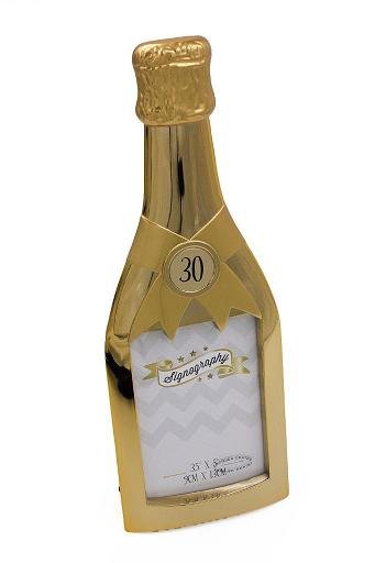 Happy 30th Birthday Champagne Bottle Photo Frame