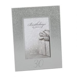 Happy 30th Birthday Glitter Mirror Photo Frame