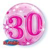 Single Bubble 30th Birthday Pink Starburst Sparkle