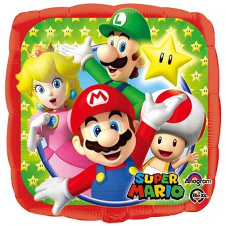 Super Mario Square Foil Balloon