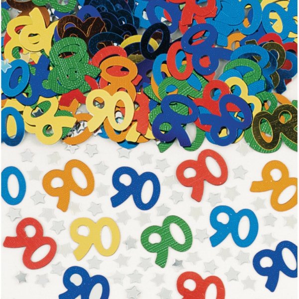 Happy 90th Birthday Muti-Coloured Confetti