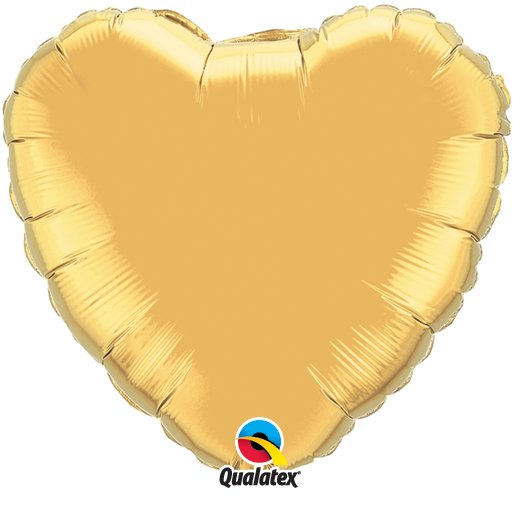 Gold Plain Heart Foil Balloon
