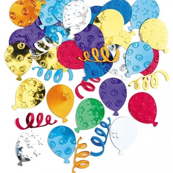 Muti-Coloured Party Balloons Confetti