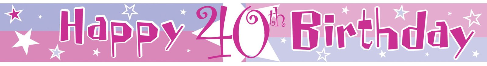 Happy 40th Birthday (Pink Shimmer)