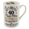 Happy 40th Birthday Black & Gold Mug