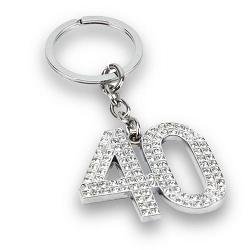 Happy 40th Birthday Keyring