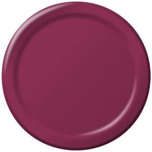 Burgundy Dinner Paper Plates