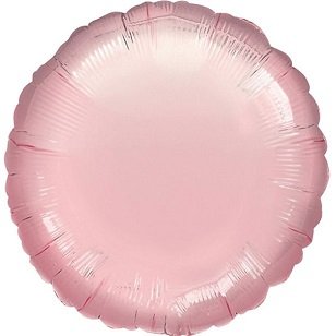 Light Pink Plain Round Foil Balloon