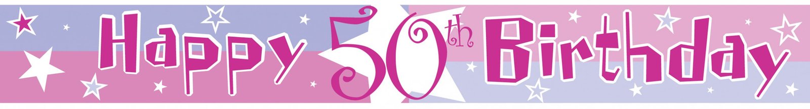 Happy 50th Birthday (Pink Shimmer)