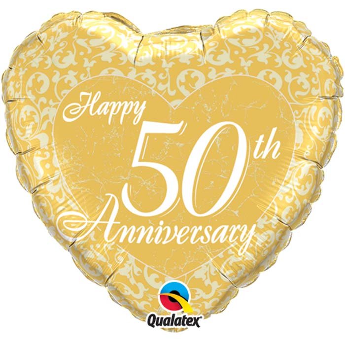 Happy 50th Anniversary Foil Balloon