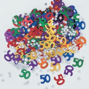 Happy 50th Birthday Muti-Coloured Confetti