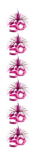 Happy 50th Birthday Cascade Column Pink