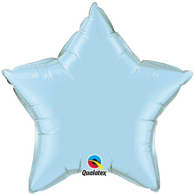Light Blue Plain Star Foil Balloon