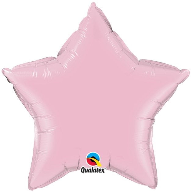 Light Pink Plain Star Foil Balloon