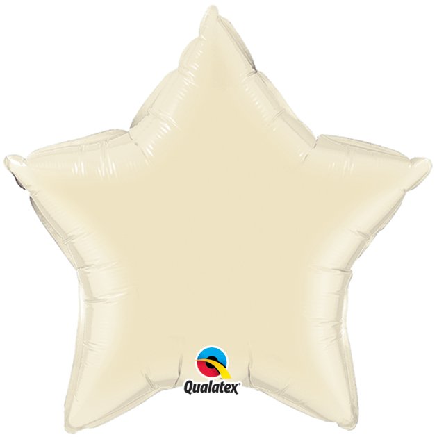 Ivory Plain Star Foil Balloon