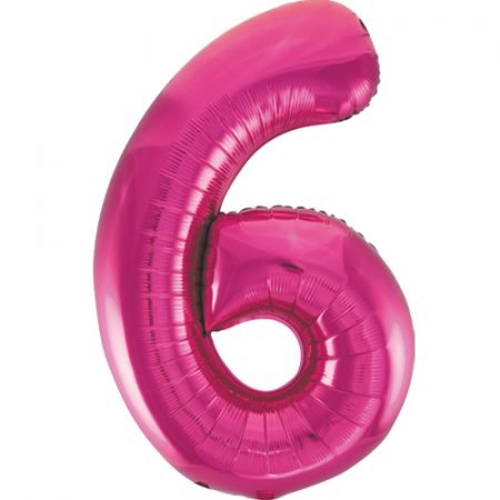 Super Shape Number 6 Magenta