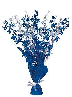 Happy 30th Birthday Glitz Blue & Silver Centrepiece
