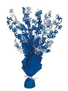 Happy 70th Birthday Glitz Blue & Silver Centrepiece
