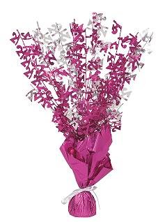 Happy 21st Birthday Glitz Pink & Silver Centrepiece