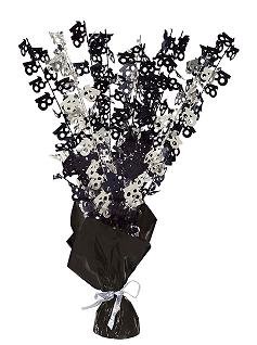 Happy 18th Birthday Glitz Black & Silver Centrepiece