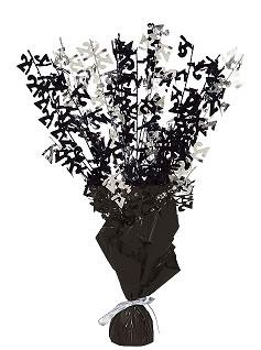 Happy 21st Birthday Glitz Black & Silver Centrepiece