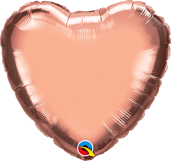 Rose Gold Plain Heart Foil Balloon