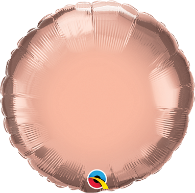 Rose Gold Plain Round Foil Balloon