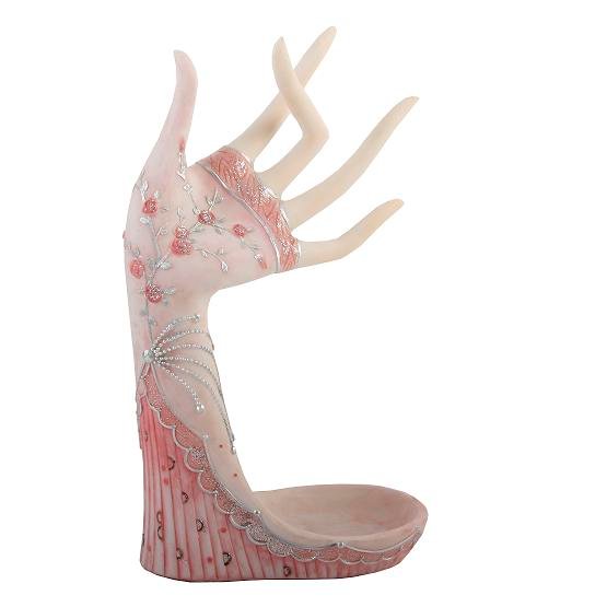 Jewellery Stand Pink Single Hand With Tray