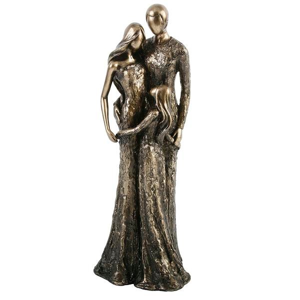 Juliana Rustic Bronze Figurine Family Of 3