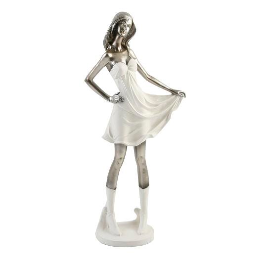 Juliana Figurine Silver Beauty - Holding White Dress/Boots