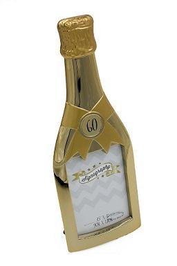 Happy 60th Birthday Champagne Bottle Photo Frame