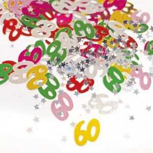 Happy 60th Birthday Multi-Coloured Confetti