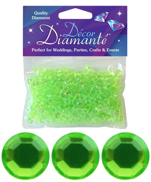 Diamante Diamonds Lime Green