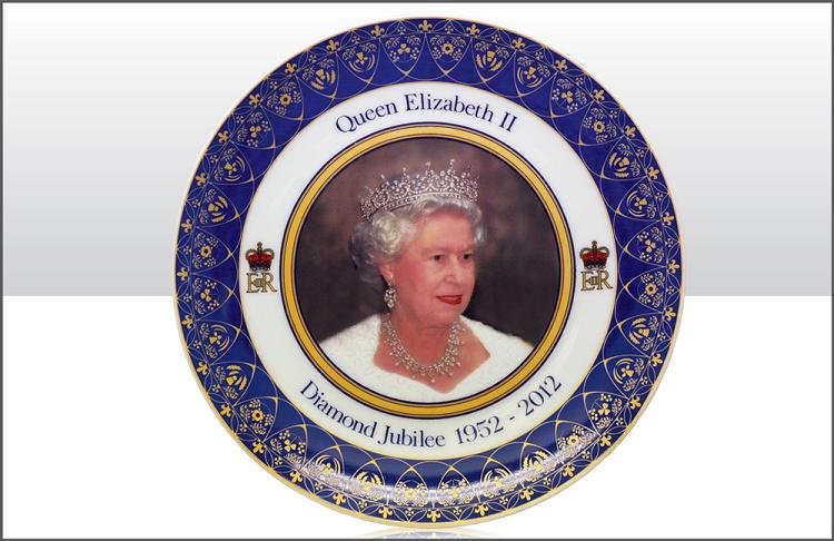 Queen's Diamond Jubilee Plate 20cm Window Box