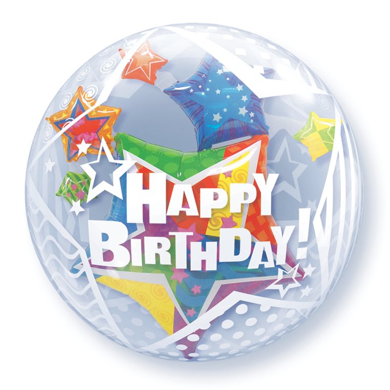 Double Bubble Happy Birthday Twinkling Stars