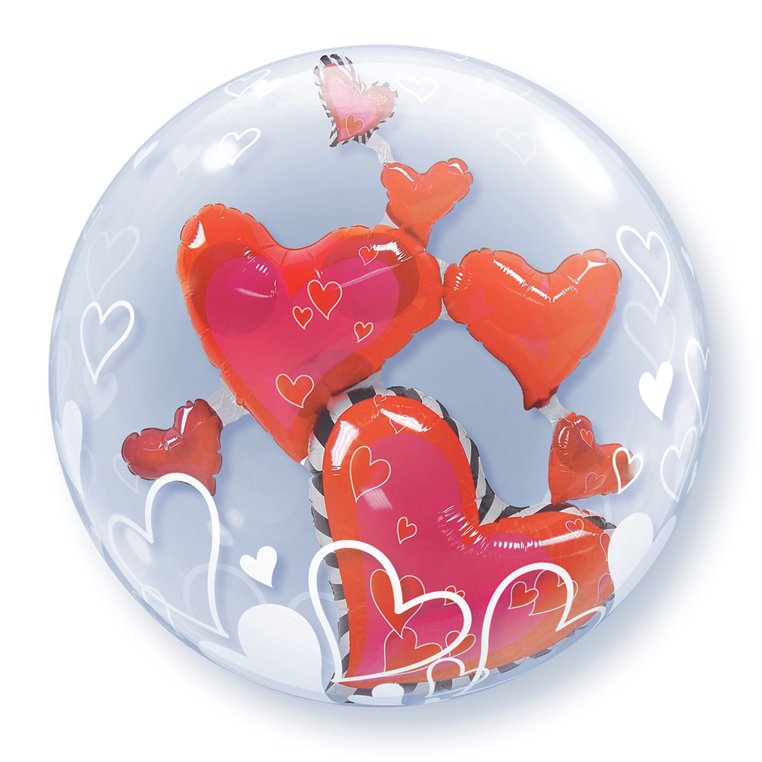 Double Bubble Lovely Floating Hearts