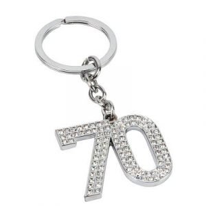 Happy 70th Birthday Keyring