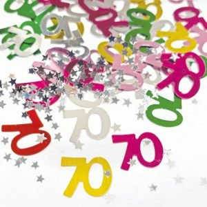 Happy 70th Birthday Multi-Coloured Confetti