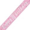 Happy 70th Birthday Banner Glitz Pink2