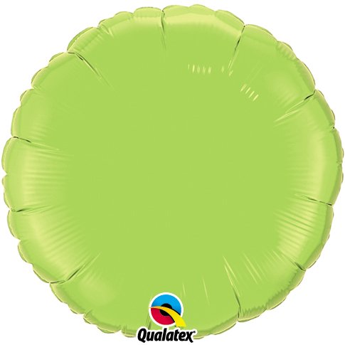 Lime Green Plain Round Foil Balloon