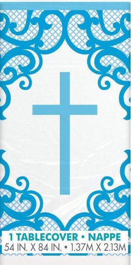 Fancy Blue Cross Tablecover