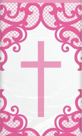 Fancy Cross Pink Tablecover