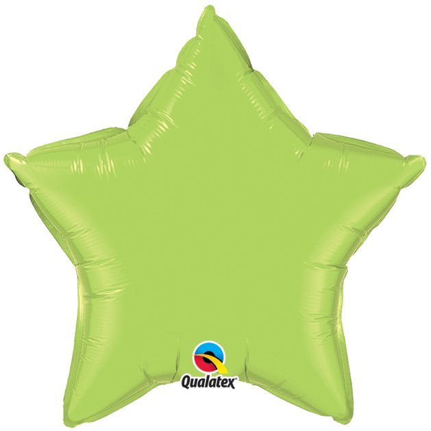 Lime Green Plain Star Foil Balloon