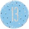 Happy 13th Birthday Foil Balloon Glitz Blue