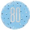 Happy 80th Birthday Foil Balloon Glitz Blue