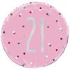 Happy 21st Birthday Foil Balloon Glitz Pink