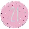 Happy 21st Birthday Foil Balloon Glitz Pink