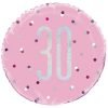 Happy 30th Birthday Foil Balloon Glitz Pink