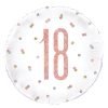 Happy 18th Birthday Foil Balloon Glitz Rose Gold